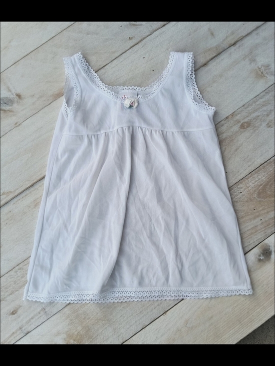 Candy Kane Other - Vintage Candy Kane By Imerman Girls Size 4 White Slip Lace Eyelet Trim Pink Rose